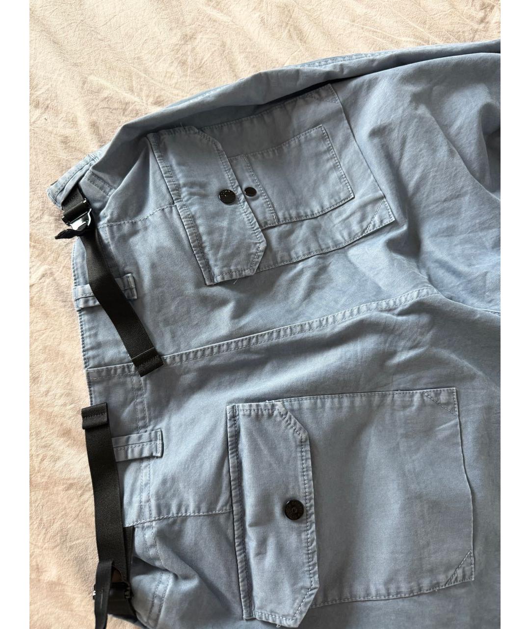 STONE ISLAND Голубые бархатные повседневные брюки, фото 4