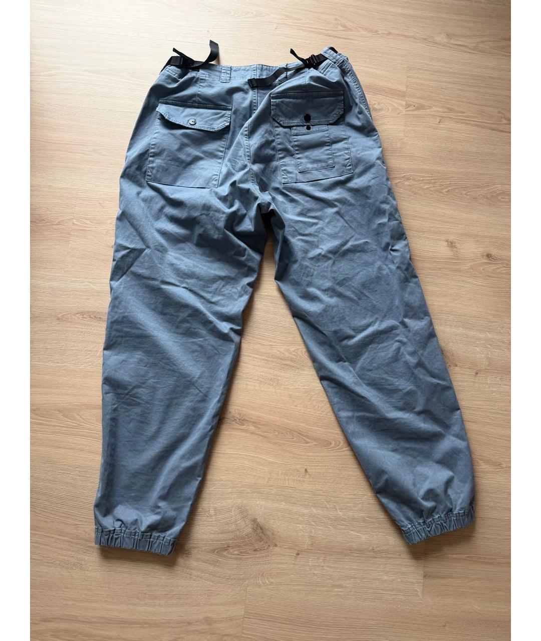 STONE ISLAND Голубые бархатные повседневные брюки, фото 2