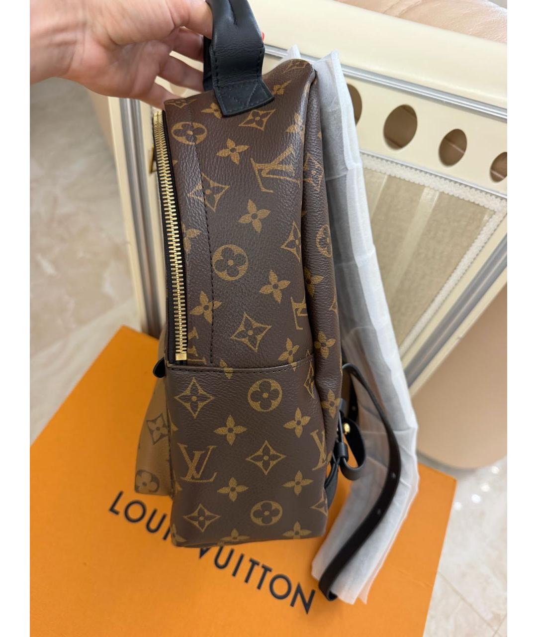 LOUIS VUITTON Коричневый рюкзак из канвы, фото 5