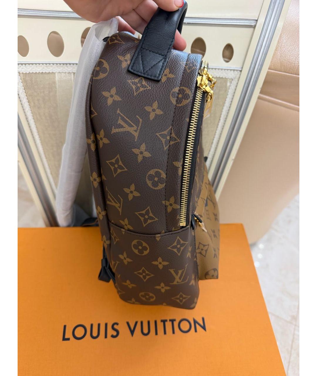 LOUIS VUITTON Коричневый рюкзак из канвы, фото 3