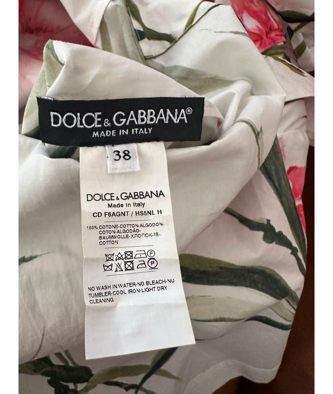 DOLCE&GABBANA Мульти хлопковое платье, фото 3