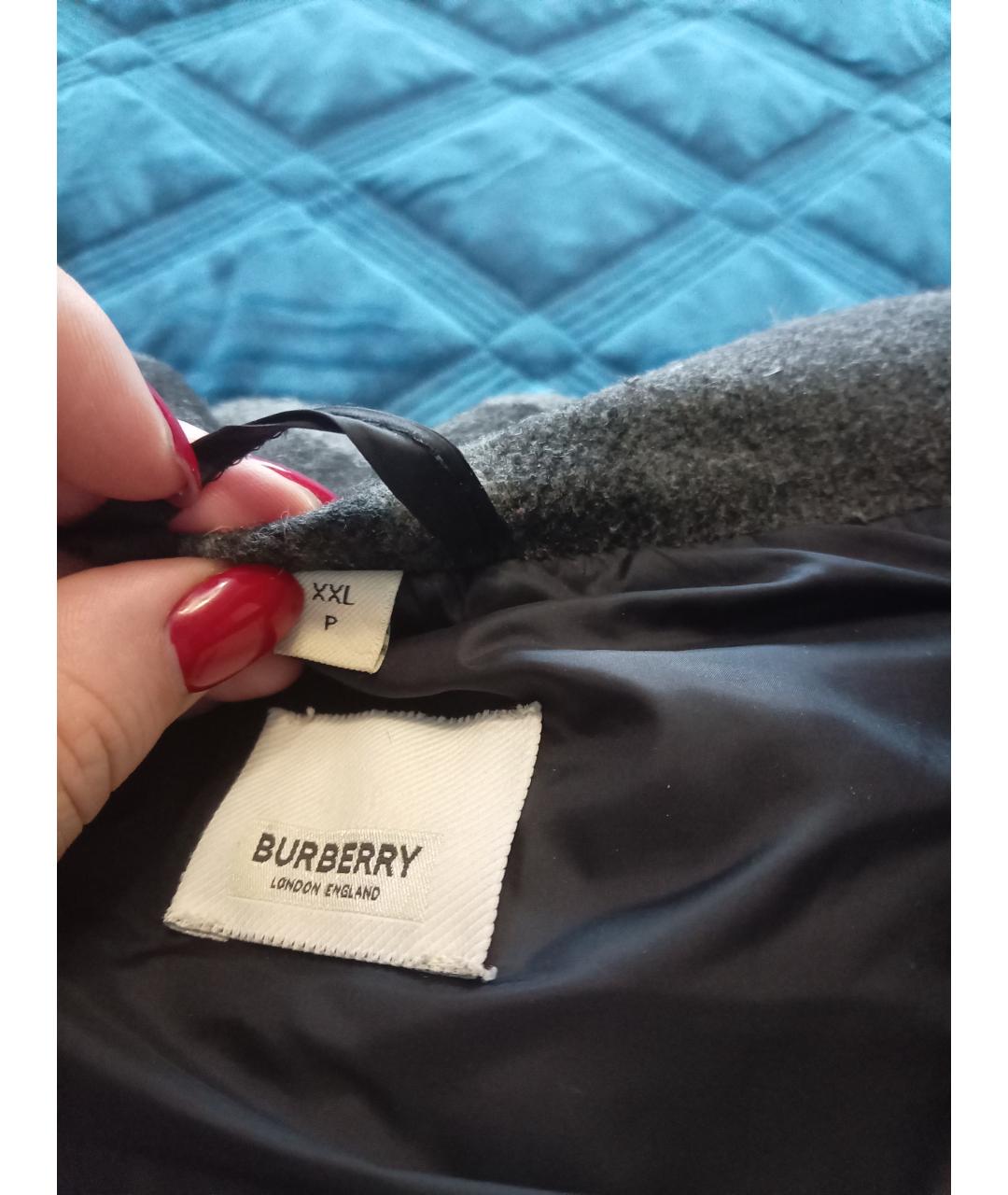 BURBERRY Черный полиэстеровый пуховик, фото 5