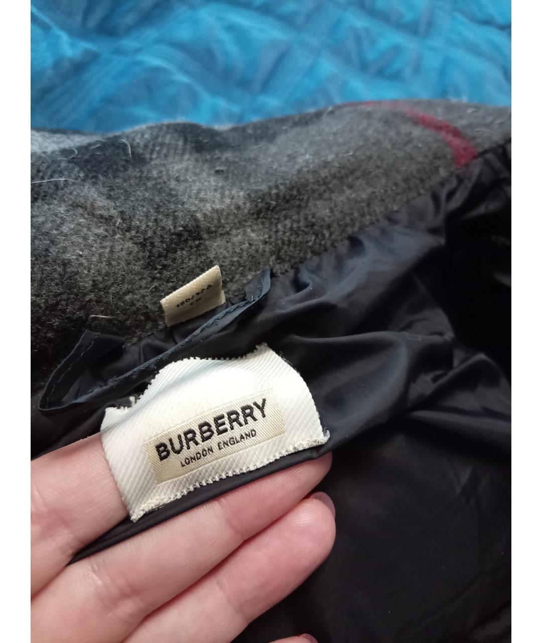 BURBERRY Черный полиэстеровый пуховик, фото 3