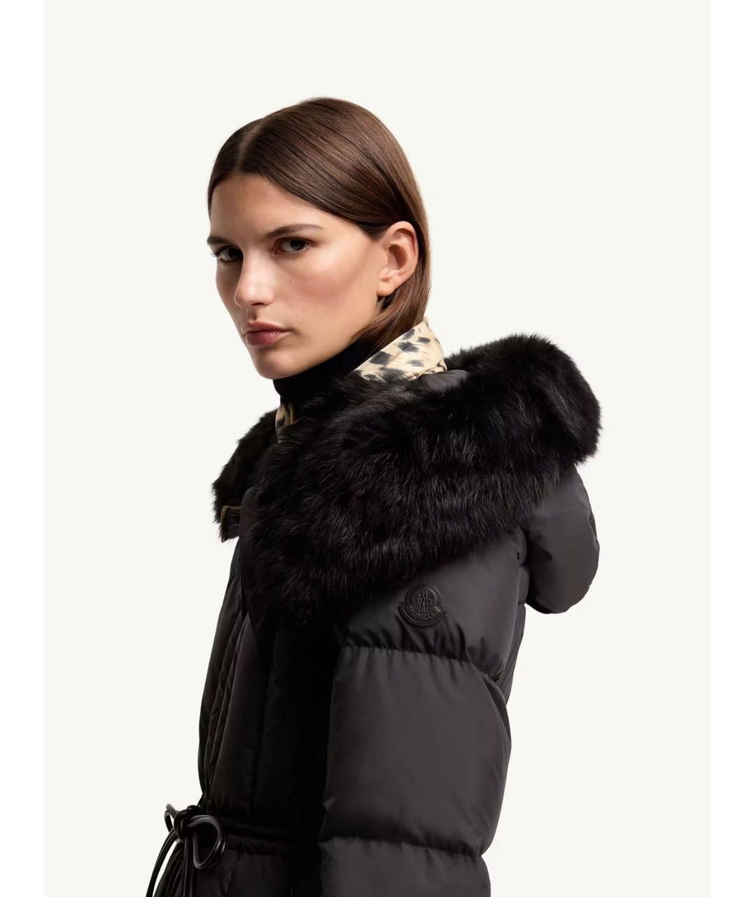 MONCLER Черный пуховик, фото 3