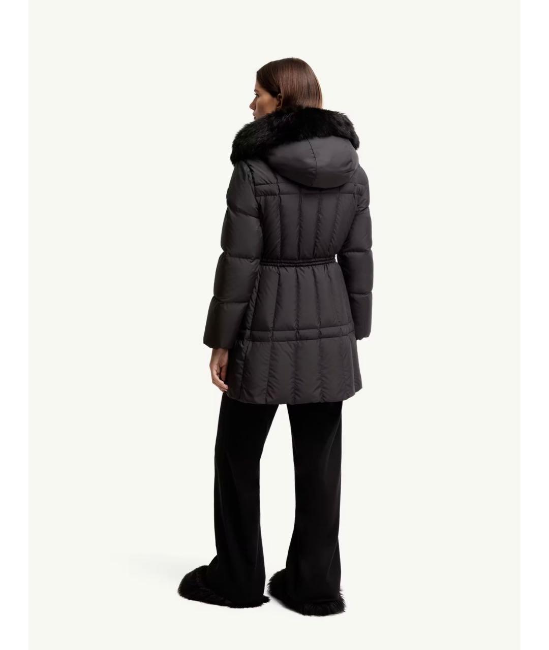 MONCLER Черный пуховик, фото 5