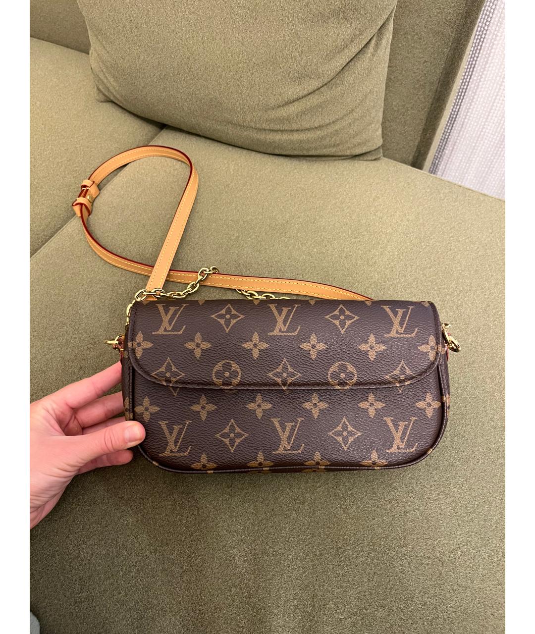 LOUIS VUITTON Коричневый кошелек, фото 6