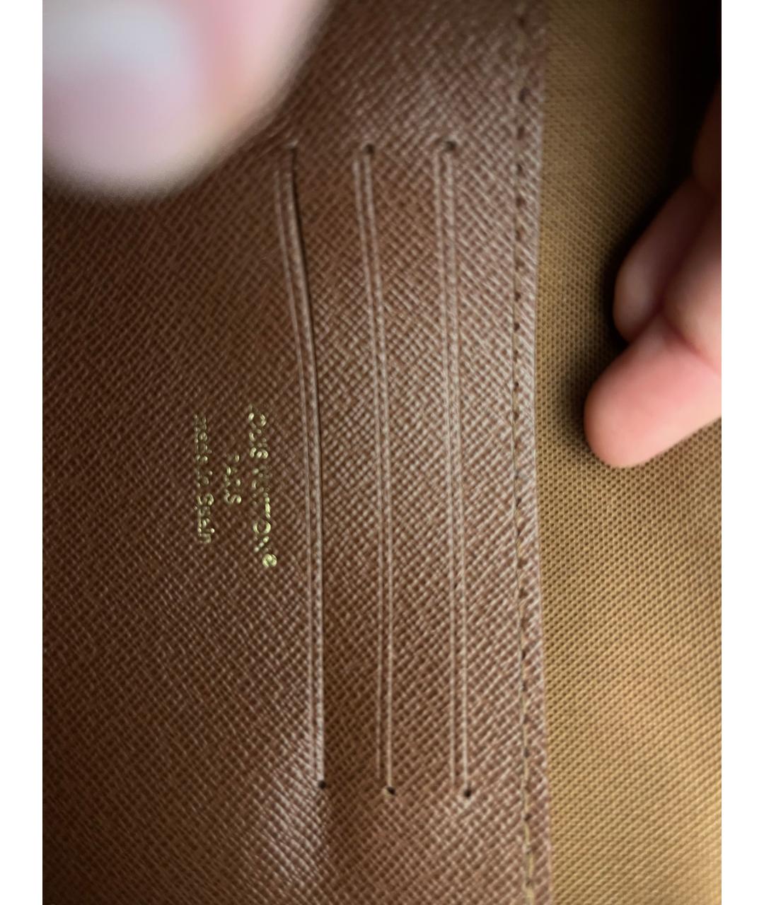 LOUIS VUITTON Коричневый кошелек, фото 5