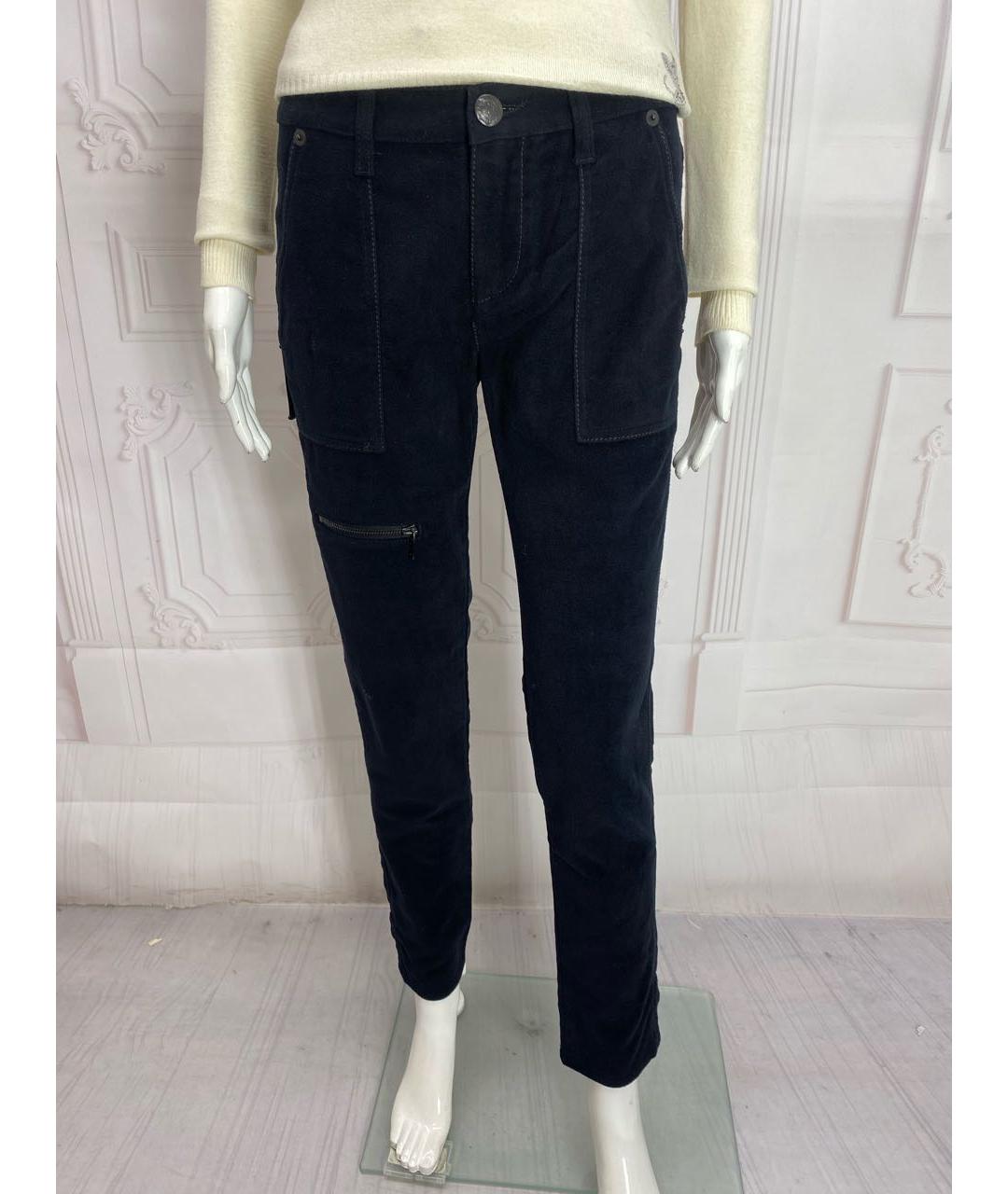ERMANNO SCERVINO Черные вискозные прямые брюки, фото 5