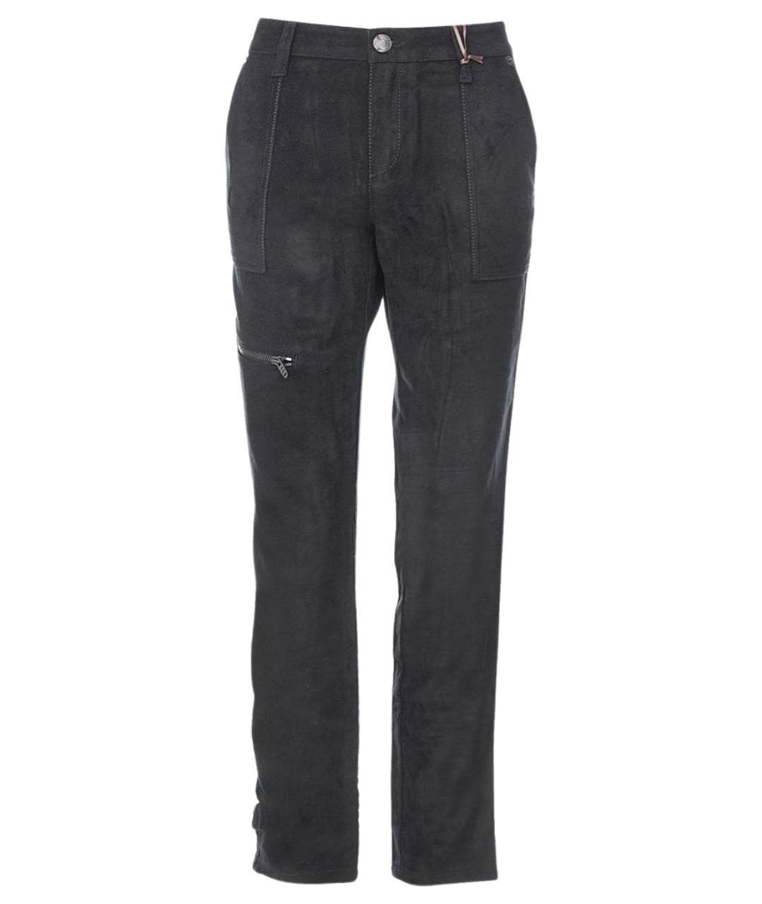 ERMANNO SCERVINO Черные вискозные прямые брюки, фото 1