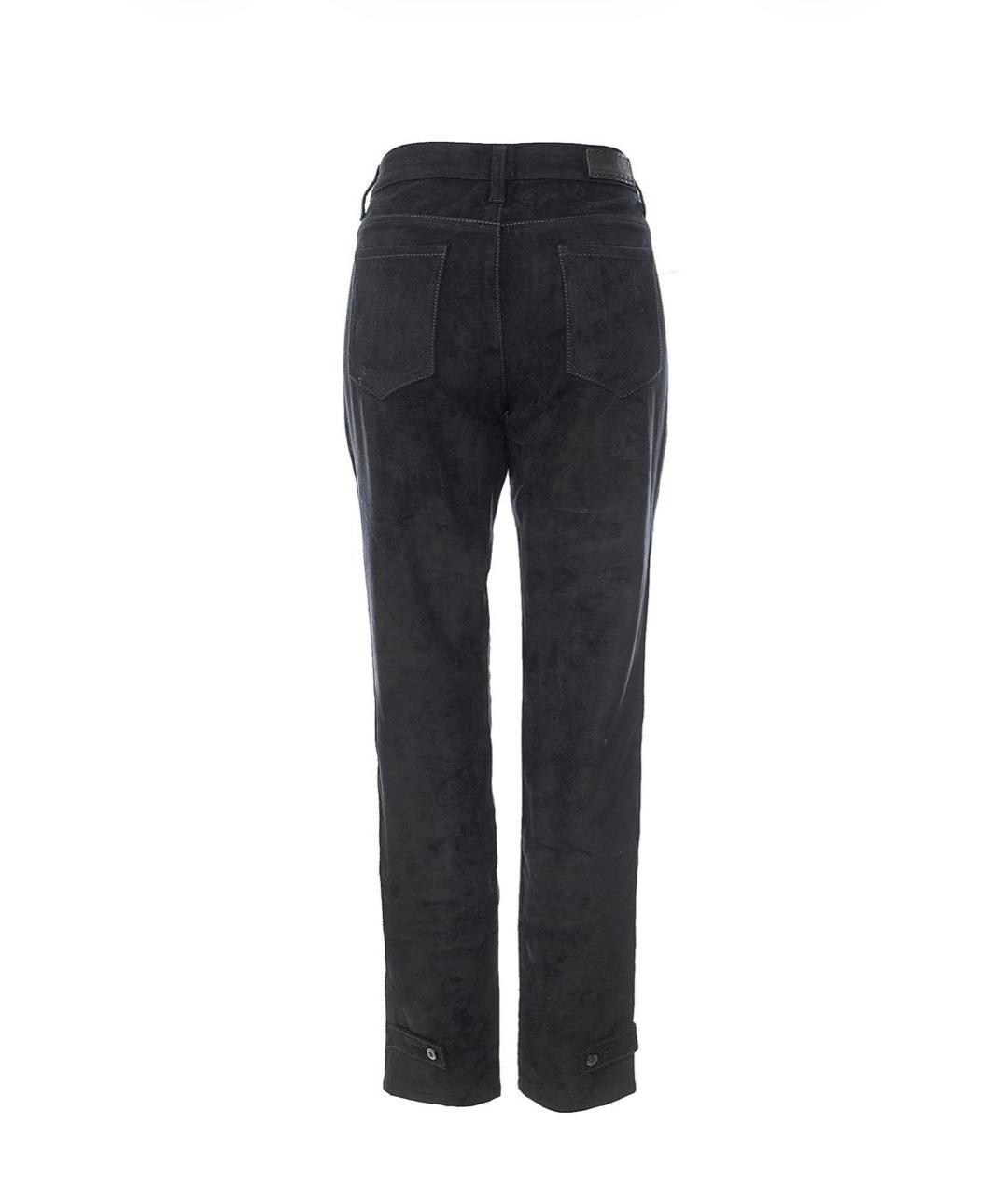 ERMANNO SCERVINO Черные вискозные прямые брюки, фото 2