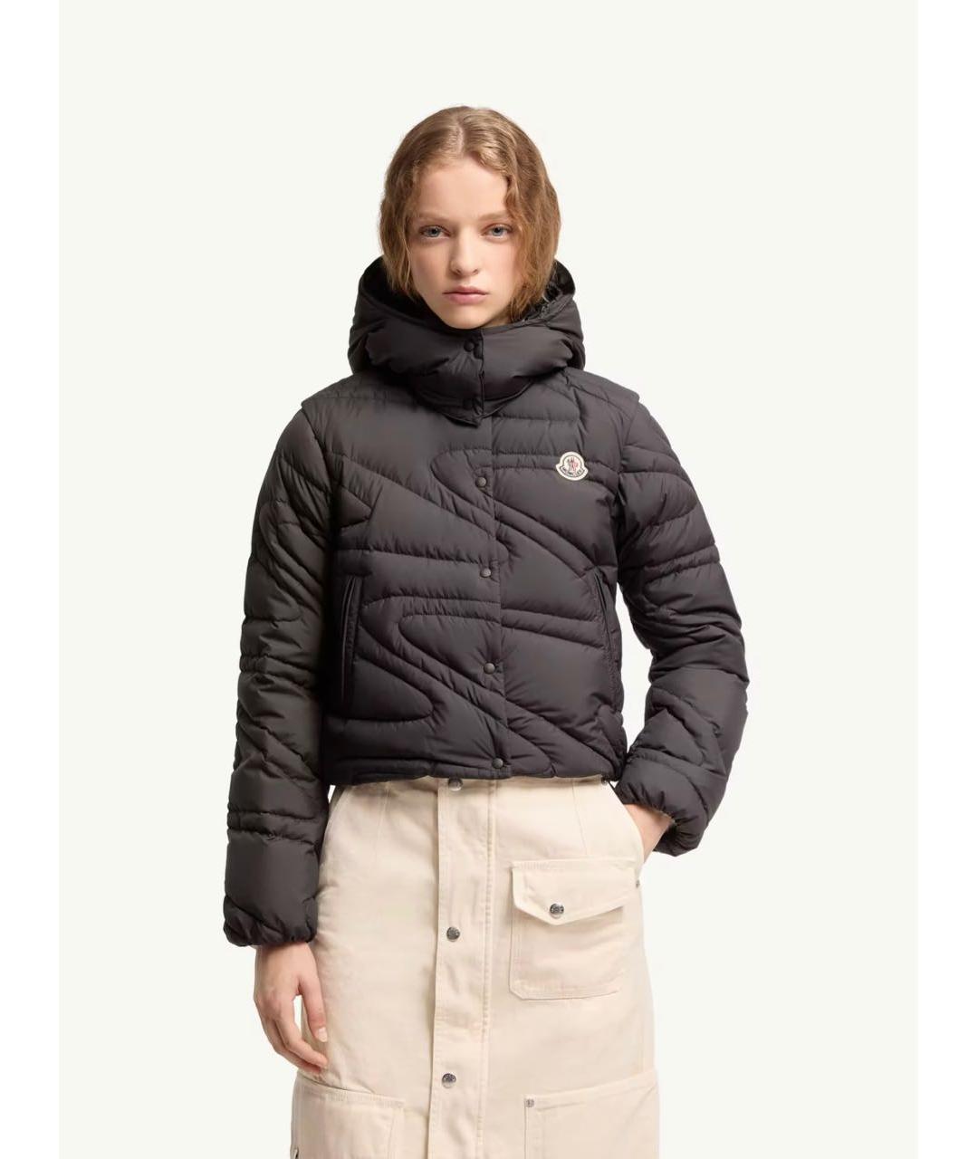 MONCLER Черная куртка, фото 2