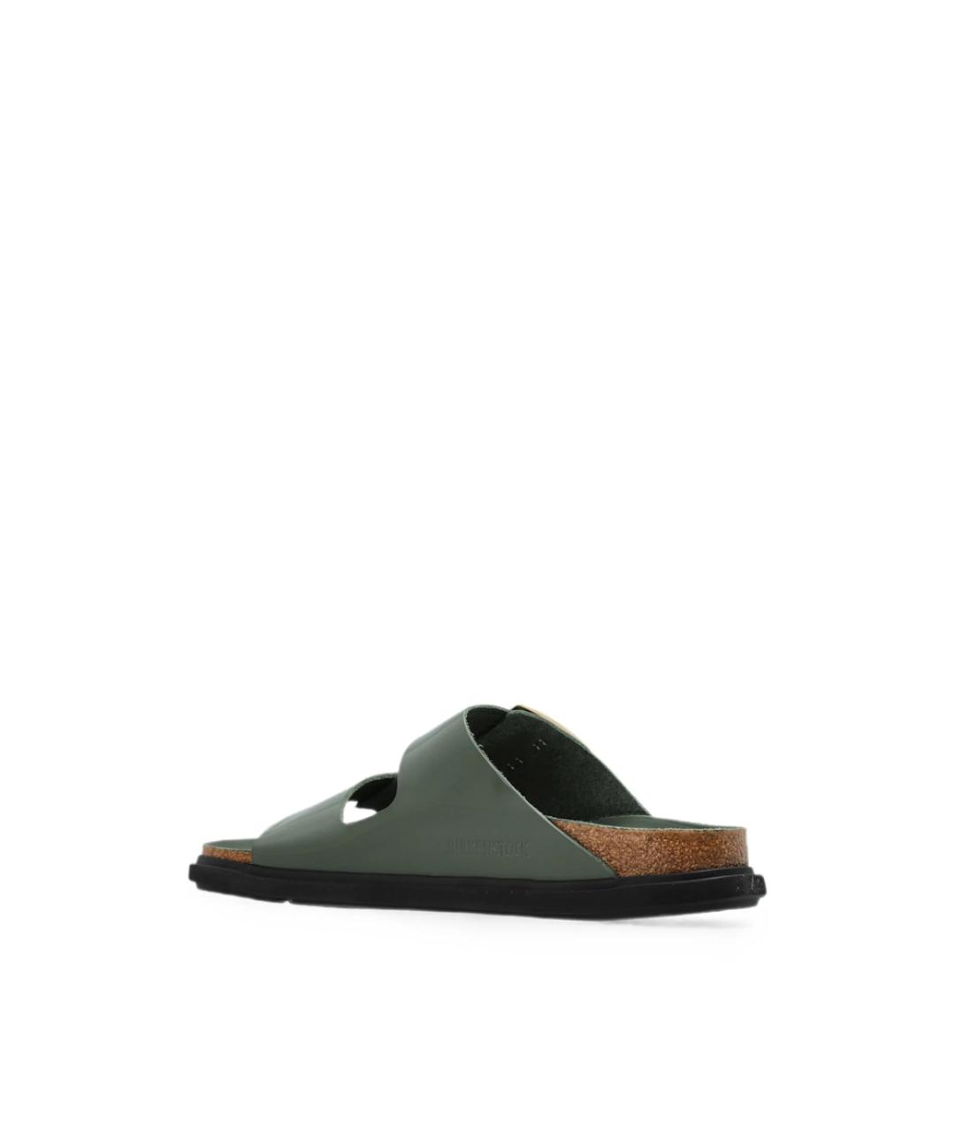 BIRKENSTOCK Зеленые кожаные сандалии, фото 5