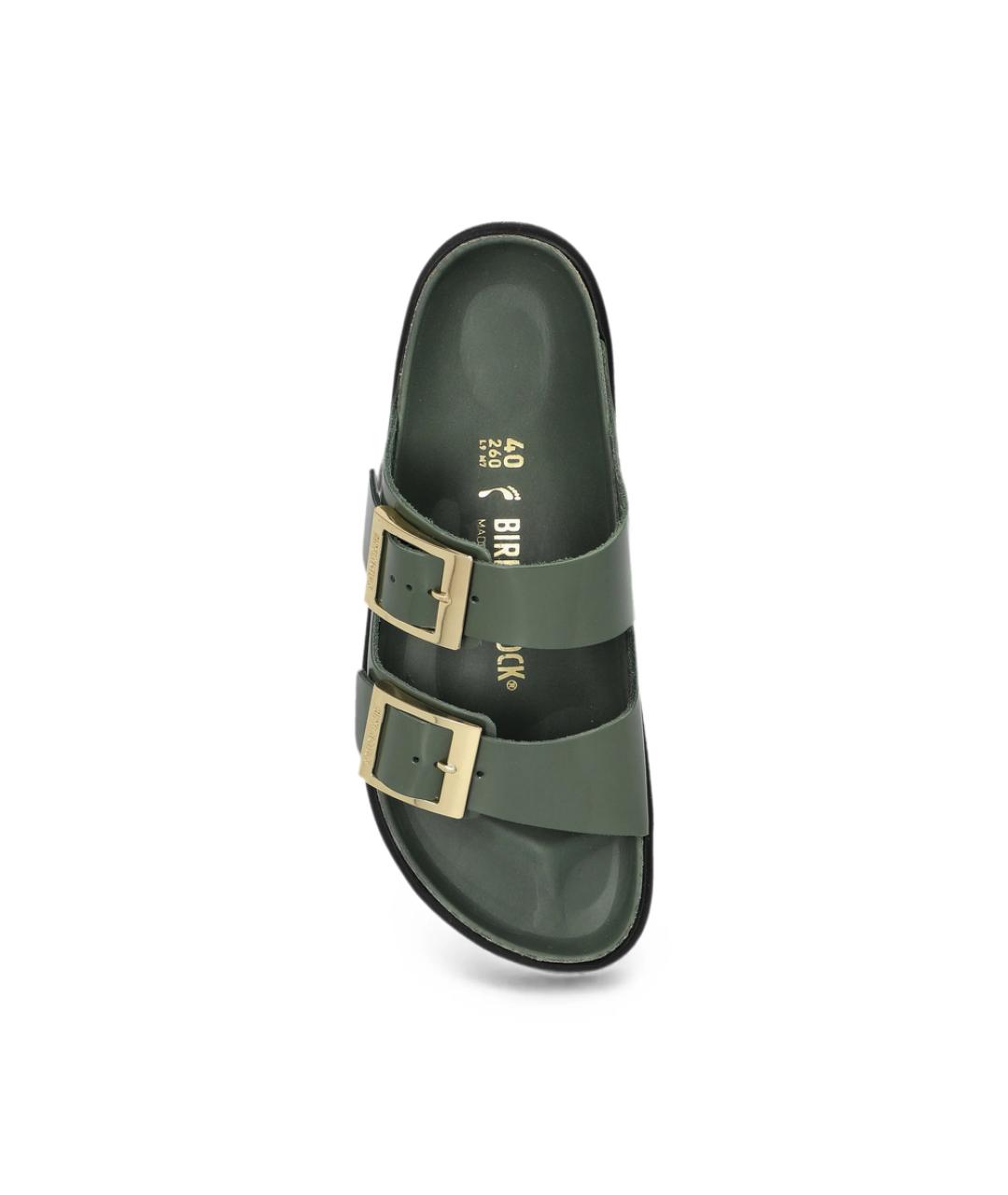 BIRKENSTOCK Зеленые кожаные сандалии, фото 3
