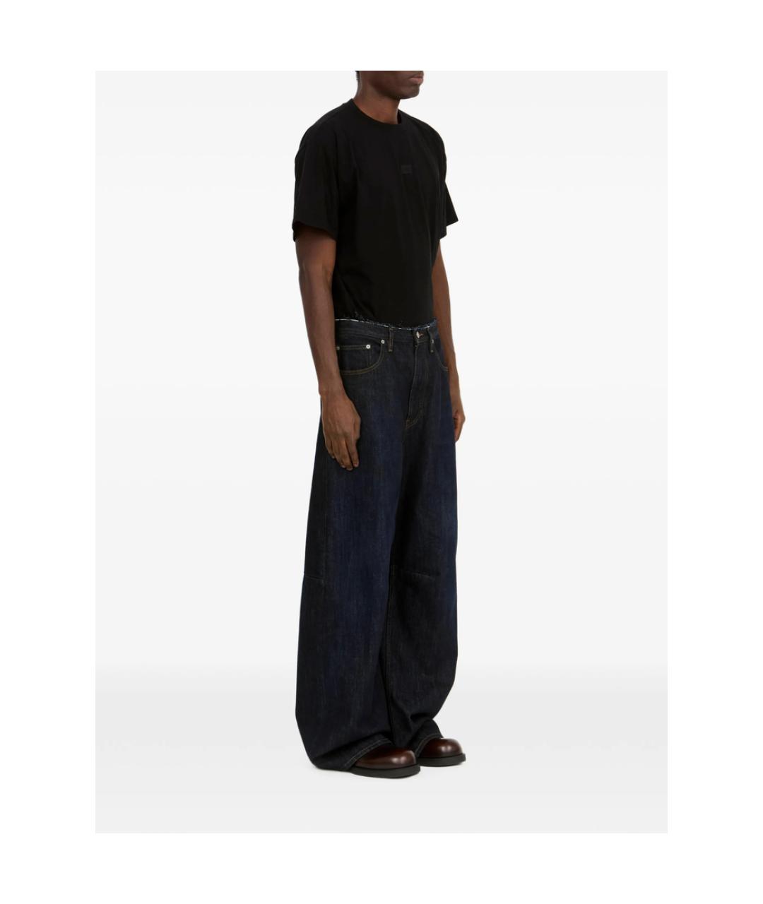 MM6 MAISON MARGIELA Синие хлопковые прямые джинсы, фото 6