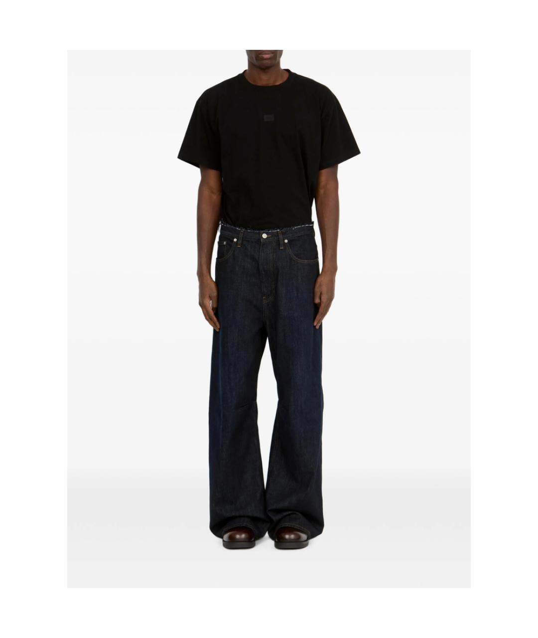 MM6 MAISON MARGIELA Синие хлопковые прямые джинсы, фото 2