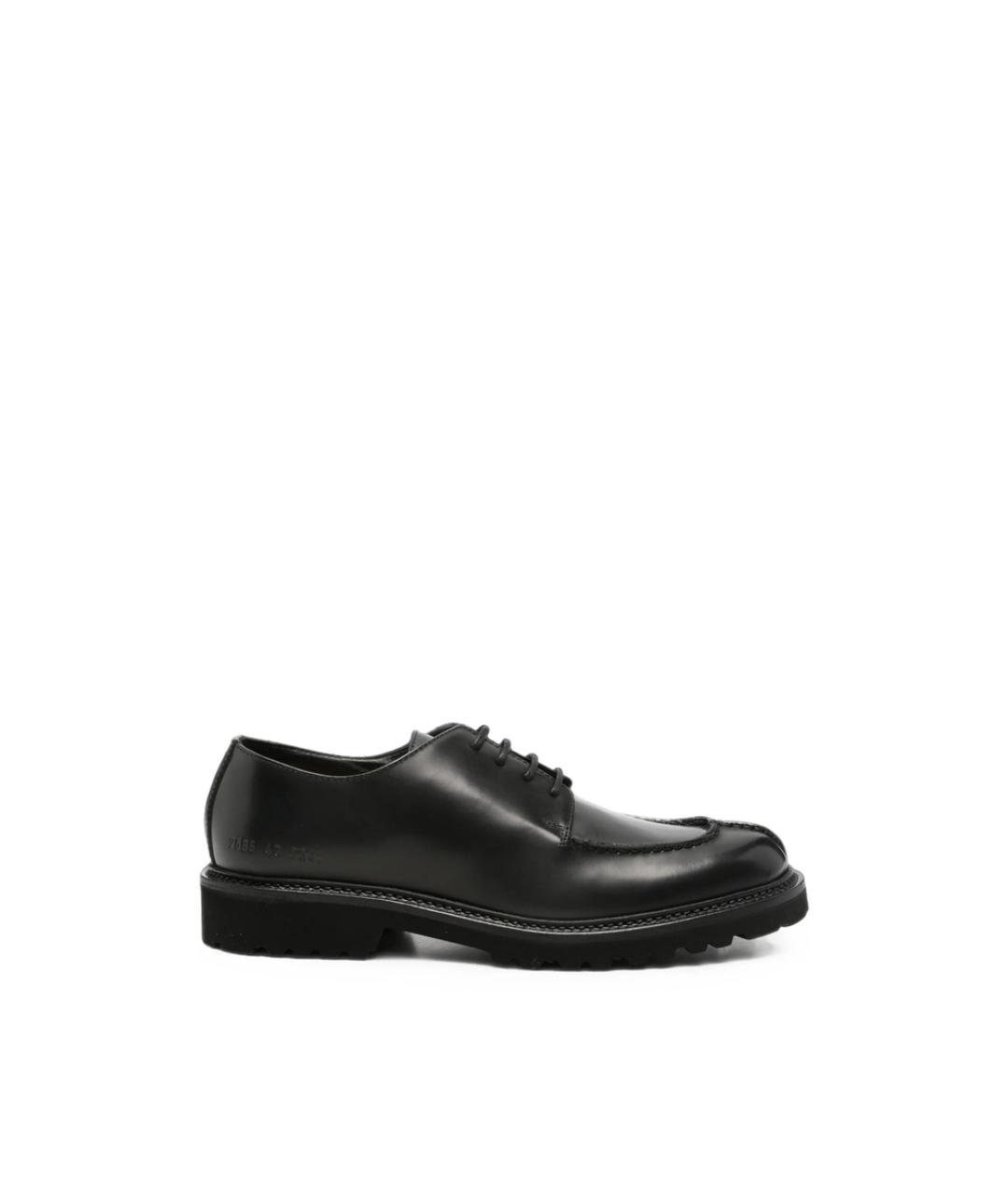 COMMON PROJECTS Черные кожаные низкие ботинки, фото 5