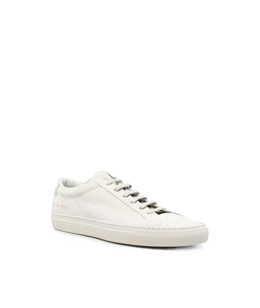 COMMON PROJECTS Серые замшевые низкие кроссовки / кеды, фото 2
