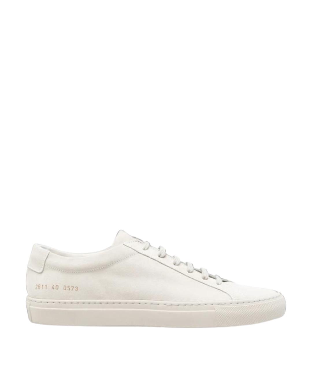 COMMON PROJECTS Серые замшевые низкие кроссовки / кеды, фото 1