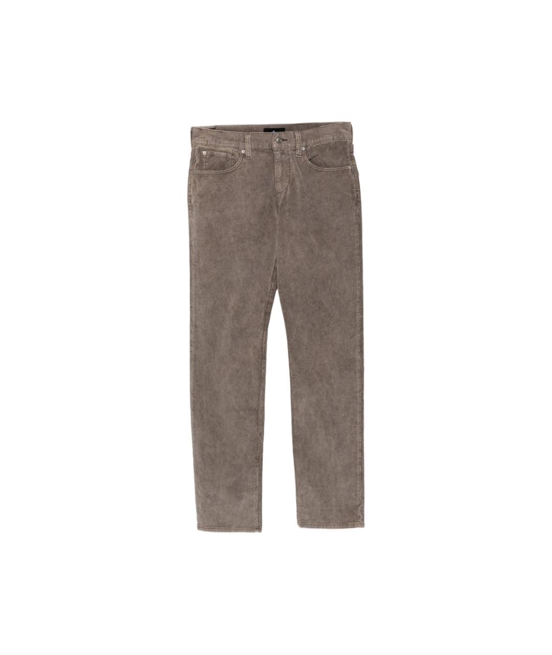 7 FOR ALL MANKIND Серые хлопковые повседневные брюки, фото 6