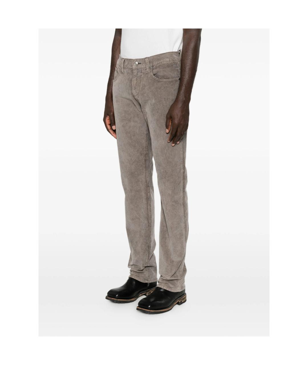 7 FOR ALL MANKIND Серые хлопковые повседневные брюки, фото 5