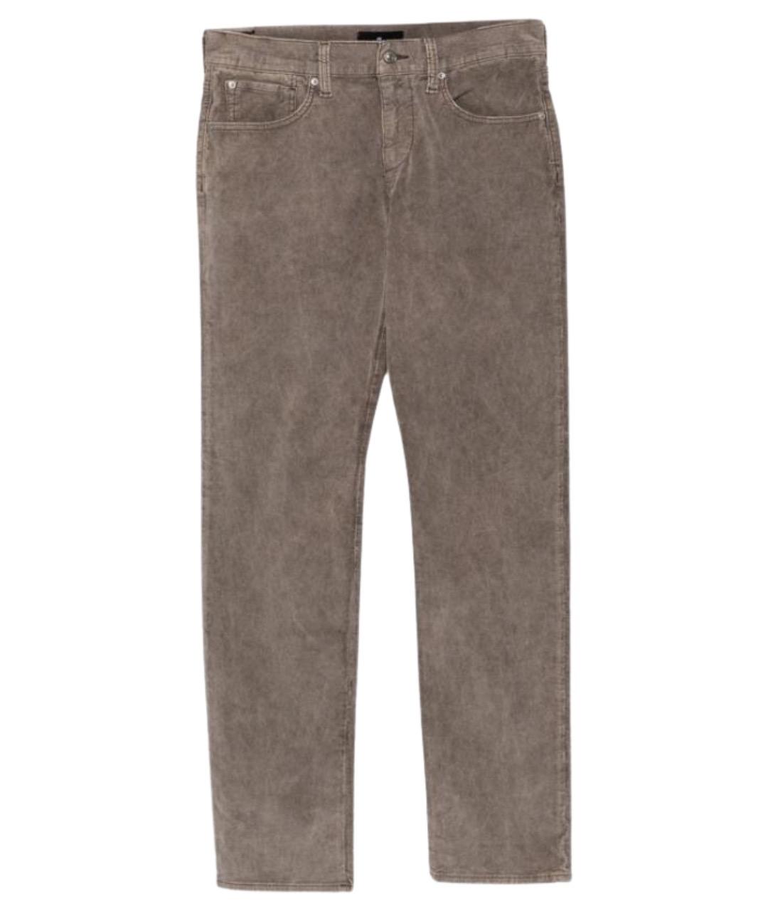 7 FOR ALL MANKIND Серые хлопковые повседневные брюки, фото 1