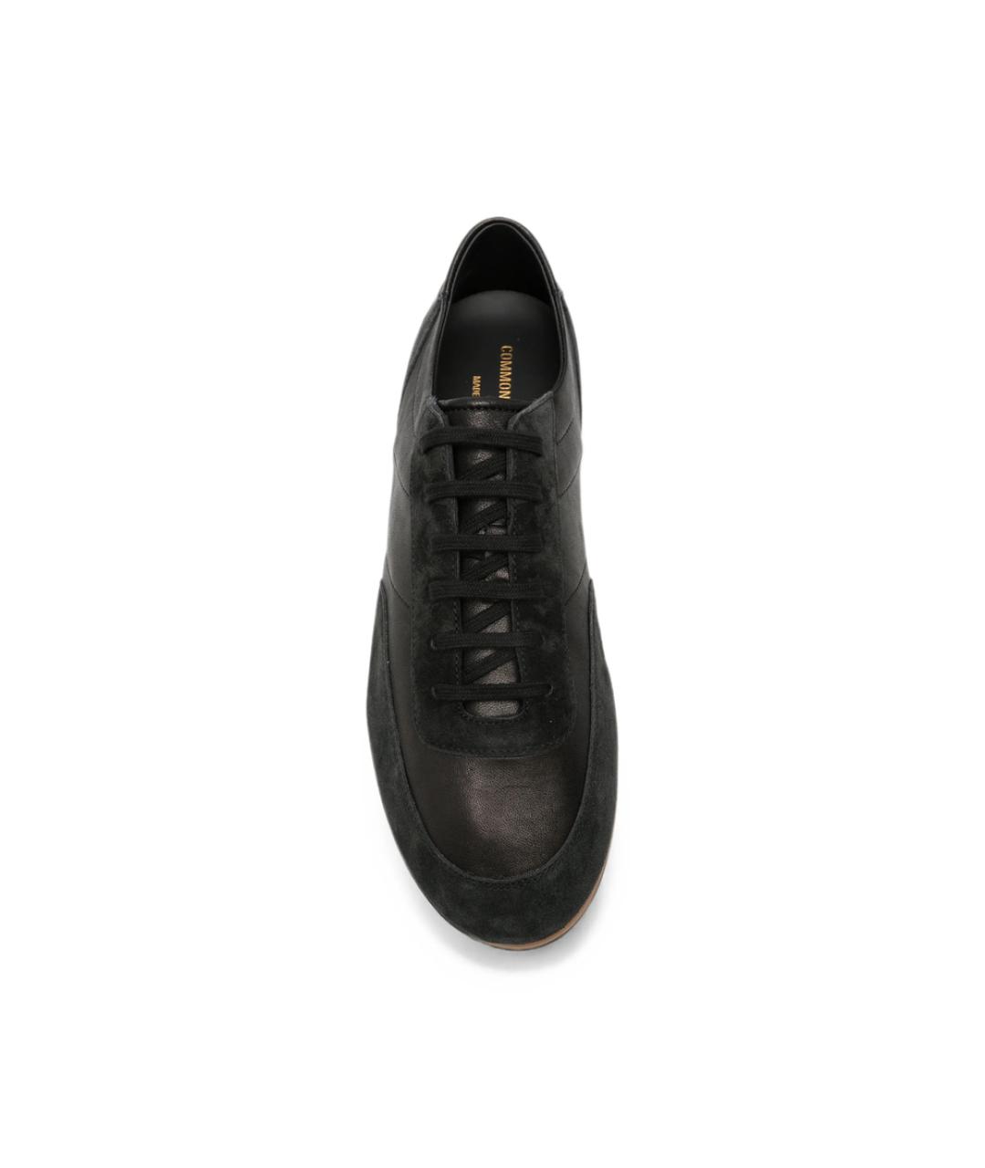 COMMON PROJECTS Черные кожаные низкие кроссовки / кеды, фото 2