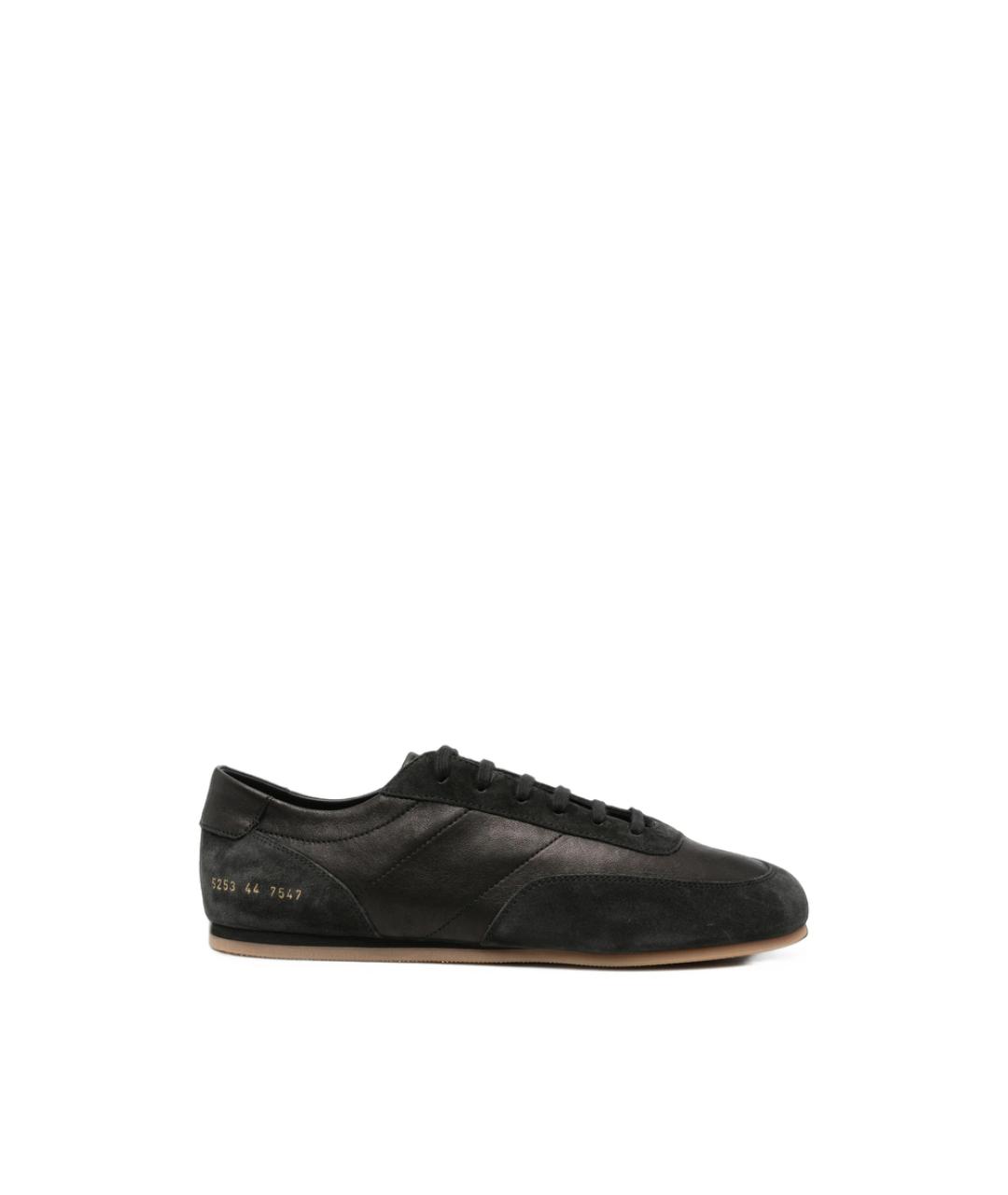 COMMON PROJECTS Черные кожаные низкие кроссовки / кеды, фото 1