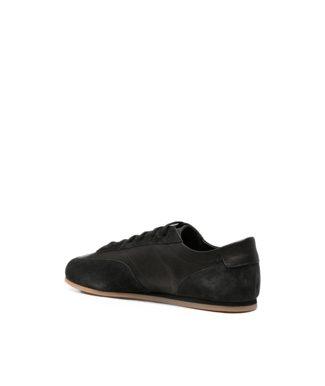 COMMON PROJECTS Черные кожаные низкие кроссовки / кеды, фото 4