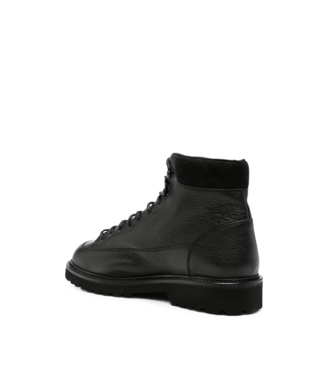 COMMON PROJECTS Черные кожаные высокие ботинки, фото 2