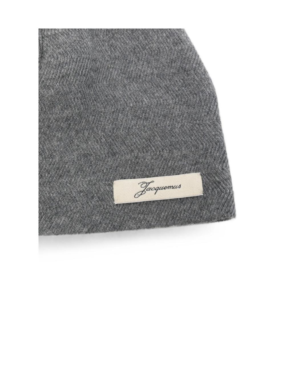 JACQUEMUS Серая шапка, фото 3