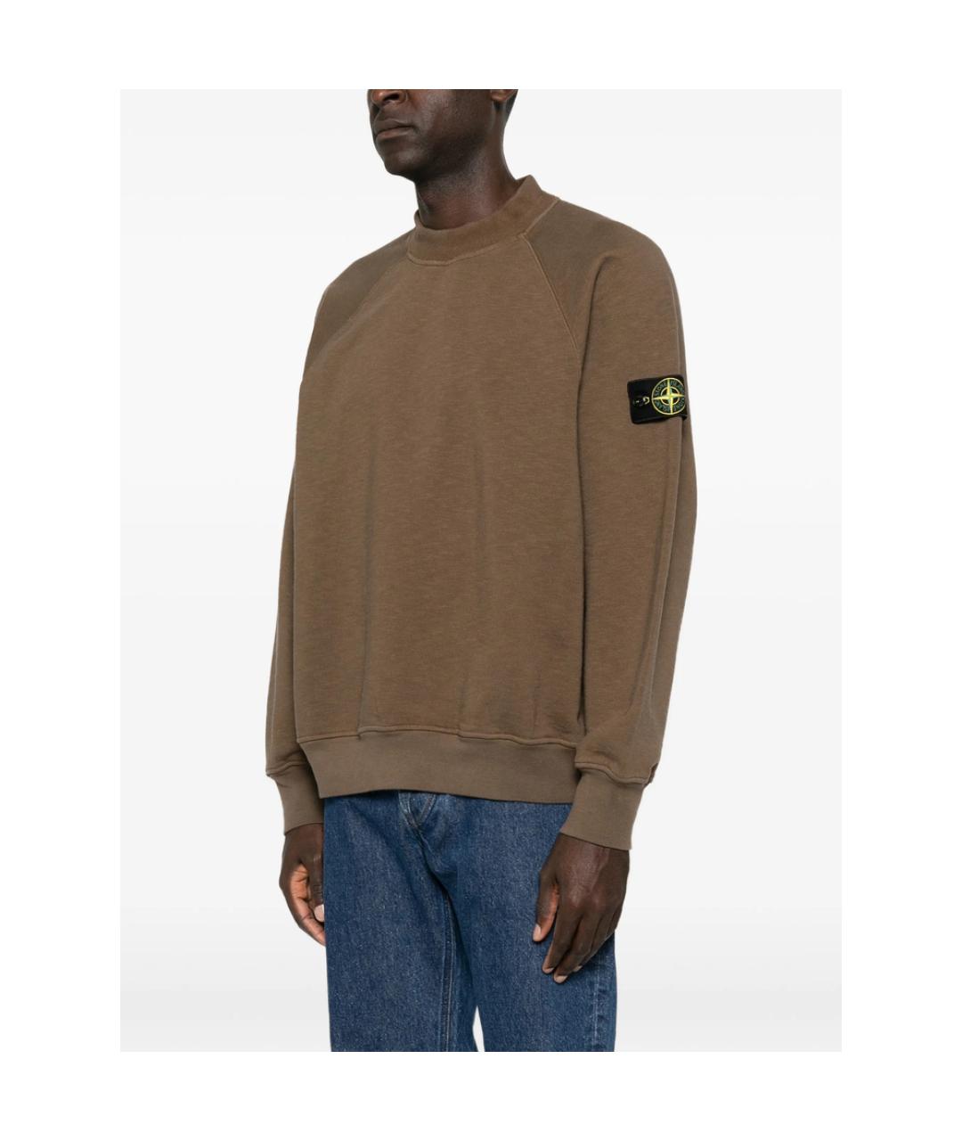STONE ISLAND Коричневый джемпер / свитер, фото 4