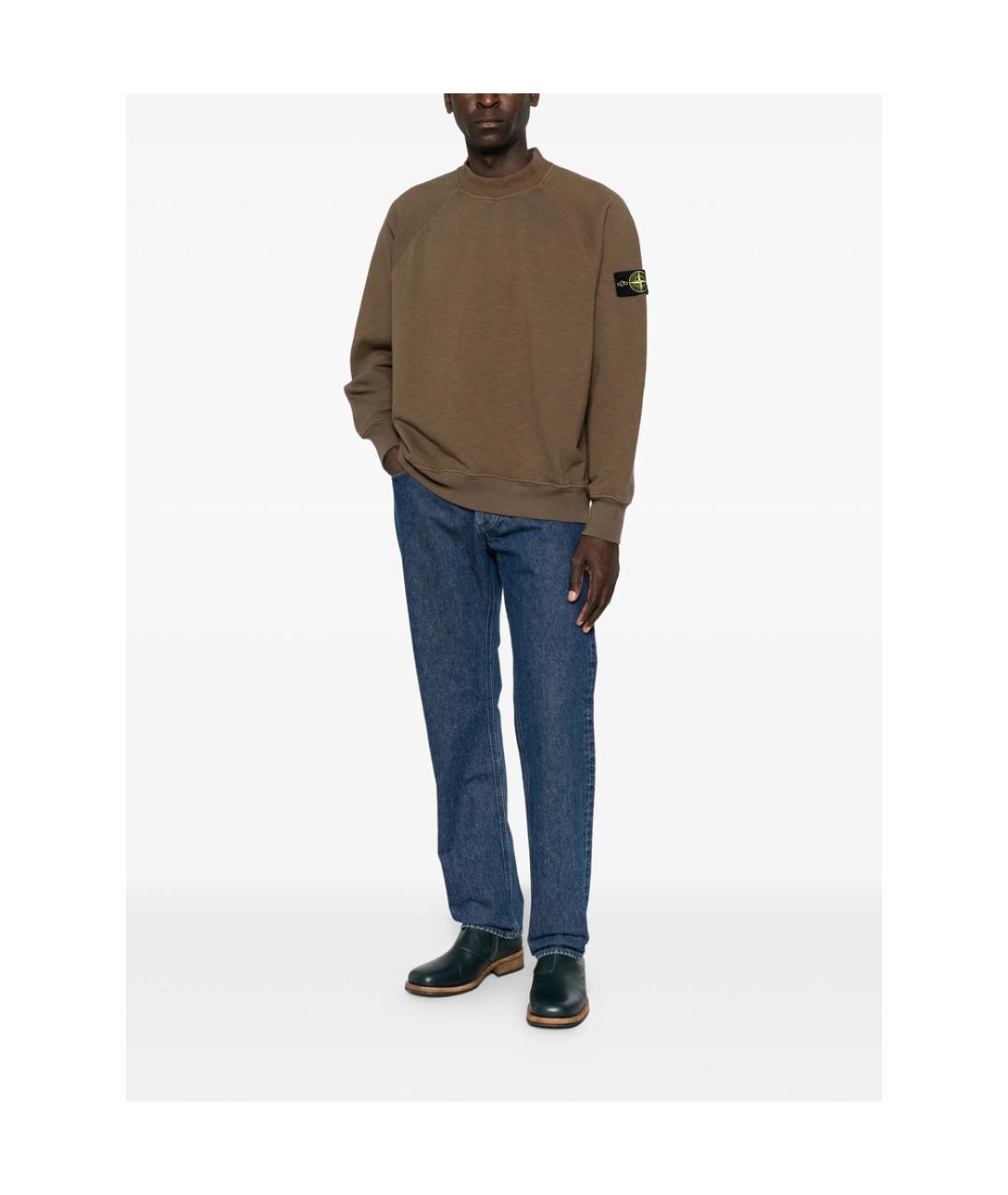 STONE ISLAND Коричневый джемпер / свитер, фото 3