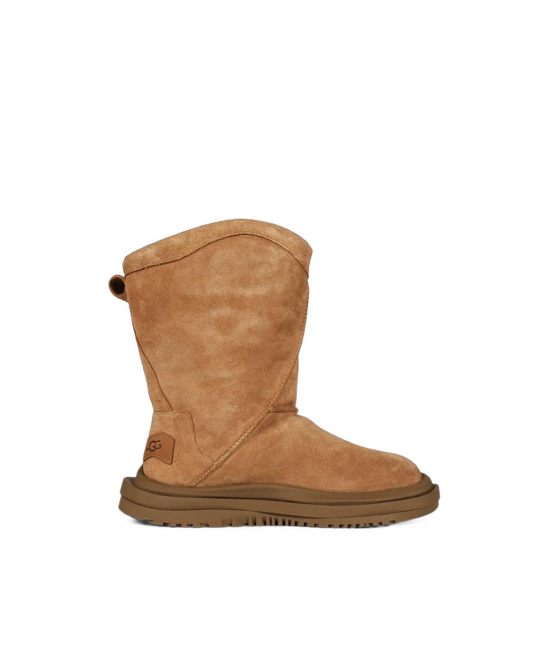 UGG Коричневые замшевые высокие ботинки, фото 7