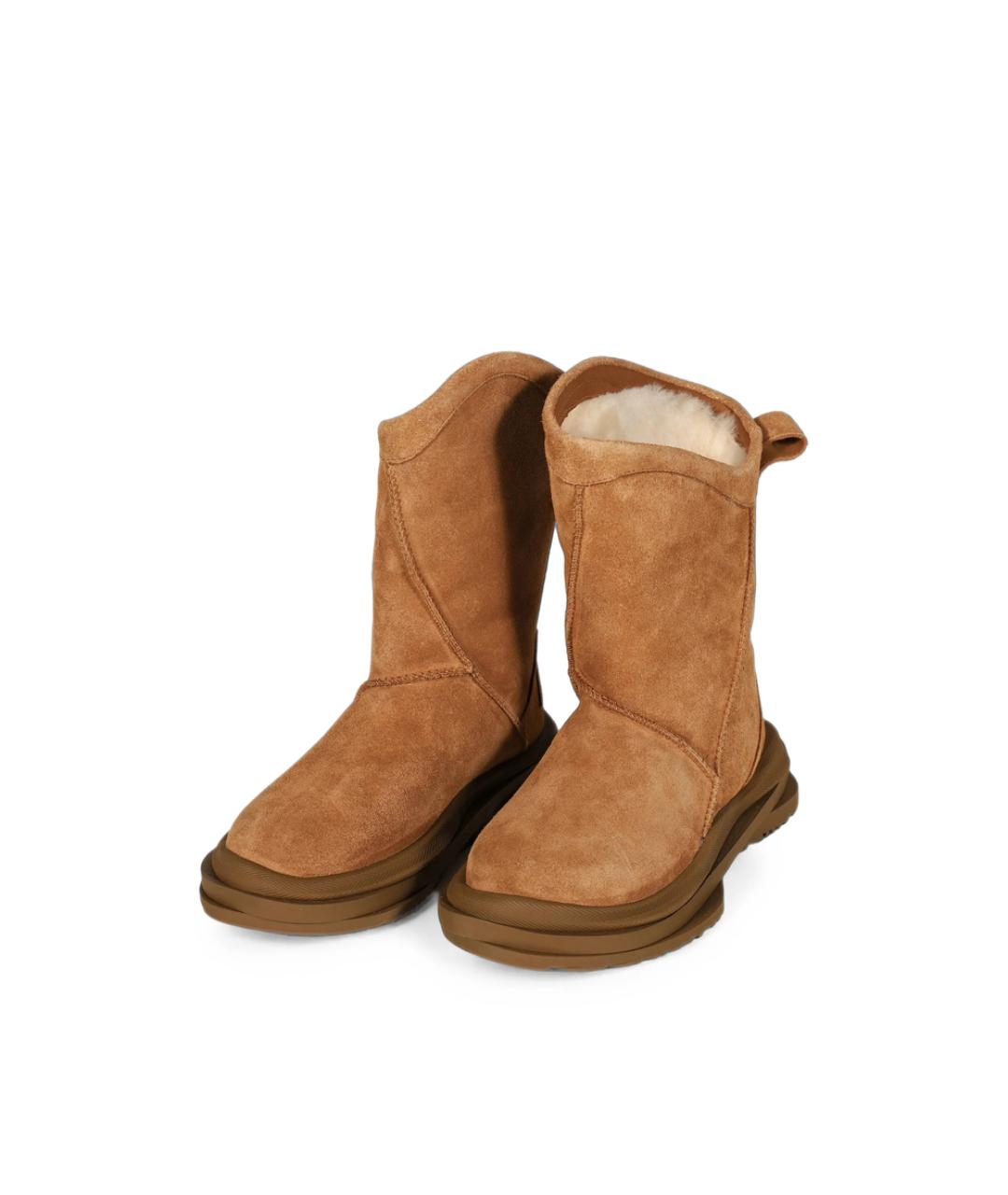 UGG Коричневые замшевые высокие ботинки, фото 5