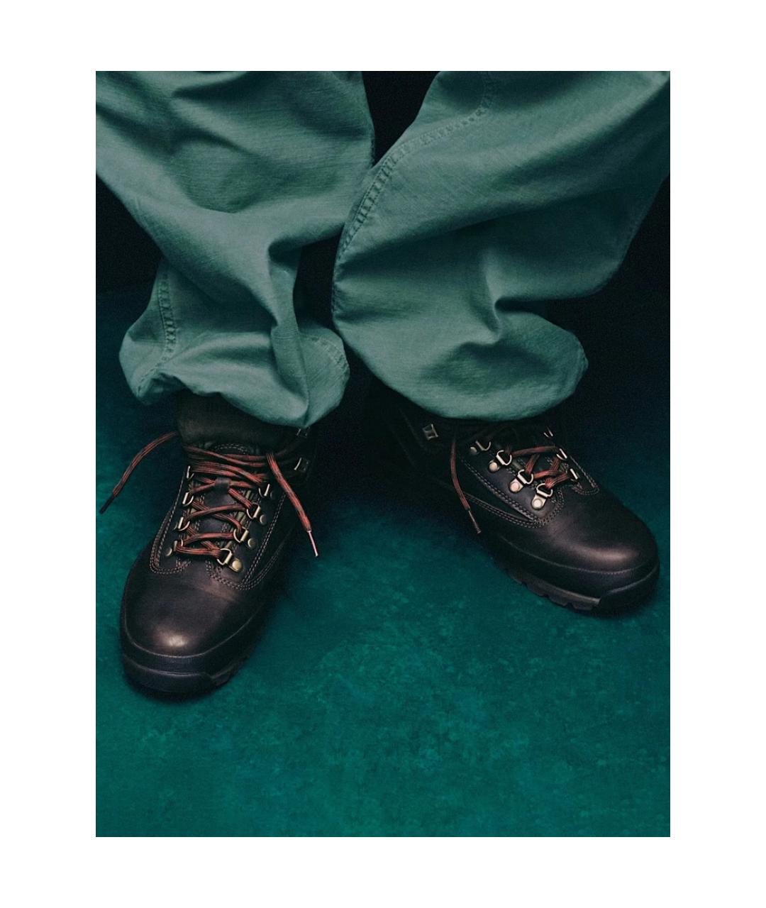 TIMBERLAND Коричневые кожаные низкие кроссовки / кеды, фото 6