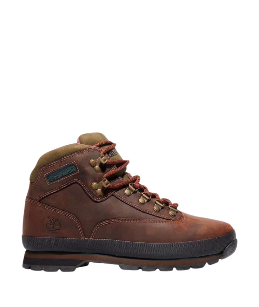 TIMBERLAND Коричневые кожаные низкие кроссовки / кеды, фото 1