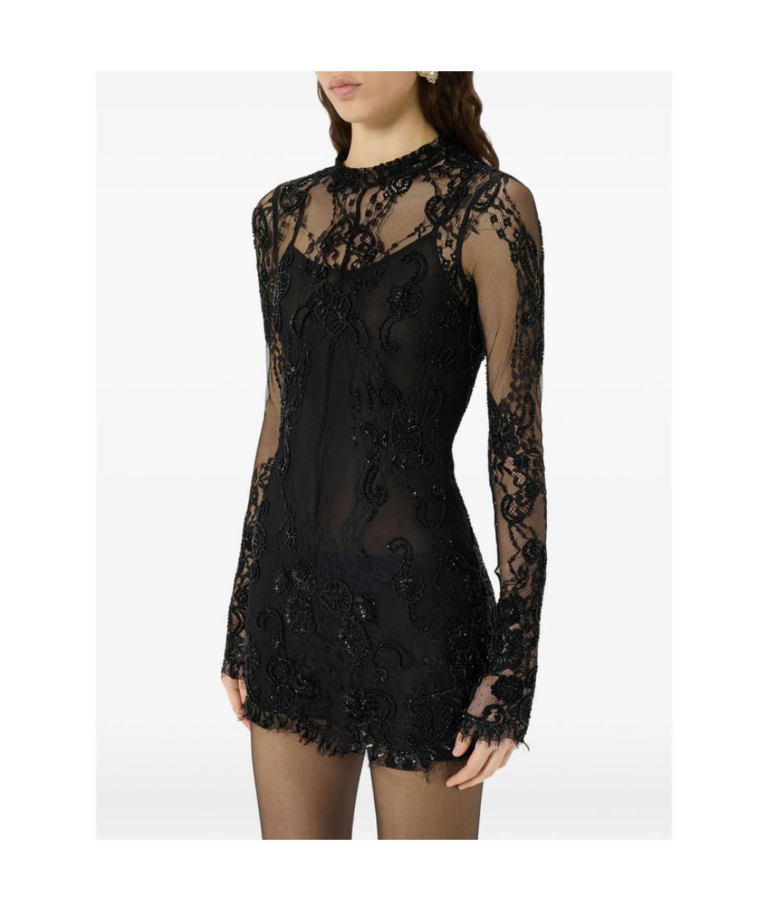 BLUMARINE Черное полиамидовое коктейльное платье, фото 2