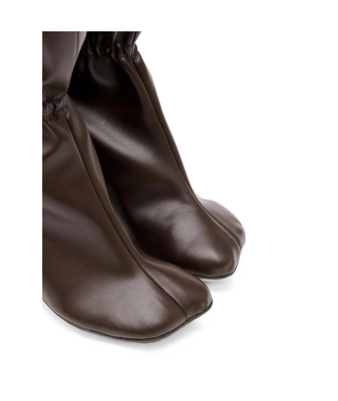 MM6 MAISON MARGIELA Коричневые кожаные сапоги, фото 6