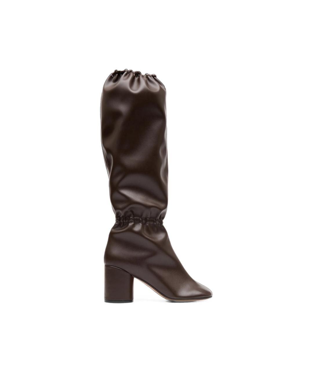MM6 MAISON MARGIELA Коричневые кожаные сапоги, фото 7