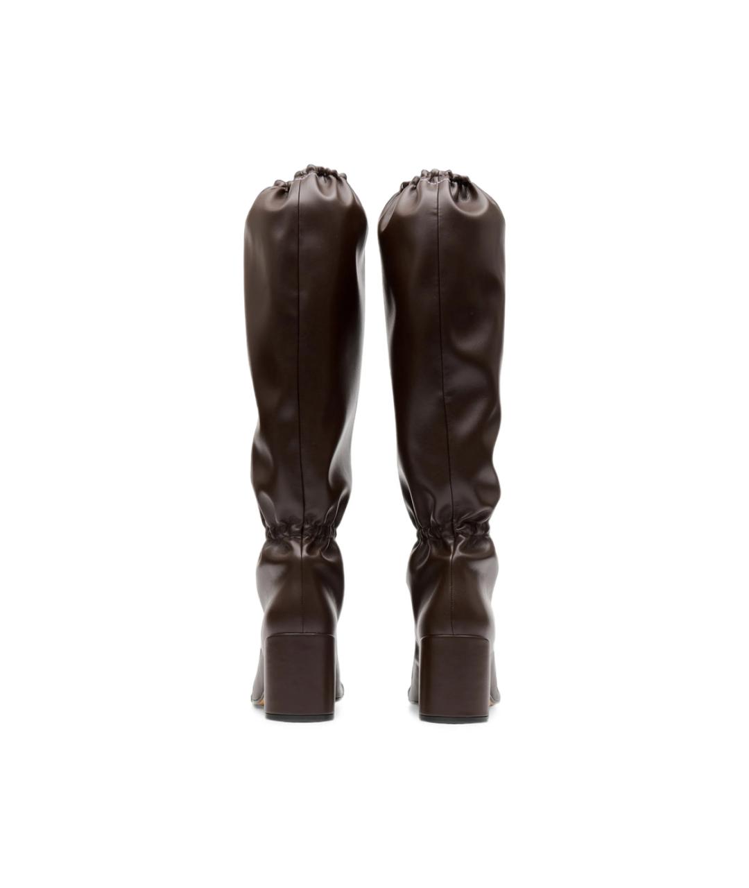 MM6 MAISON MARGIELA Коричневые кожаные сапоги, фото 2
