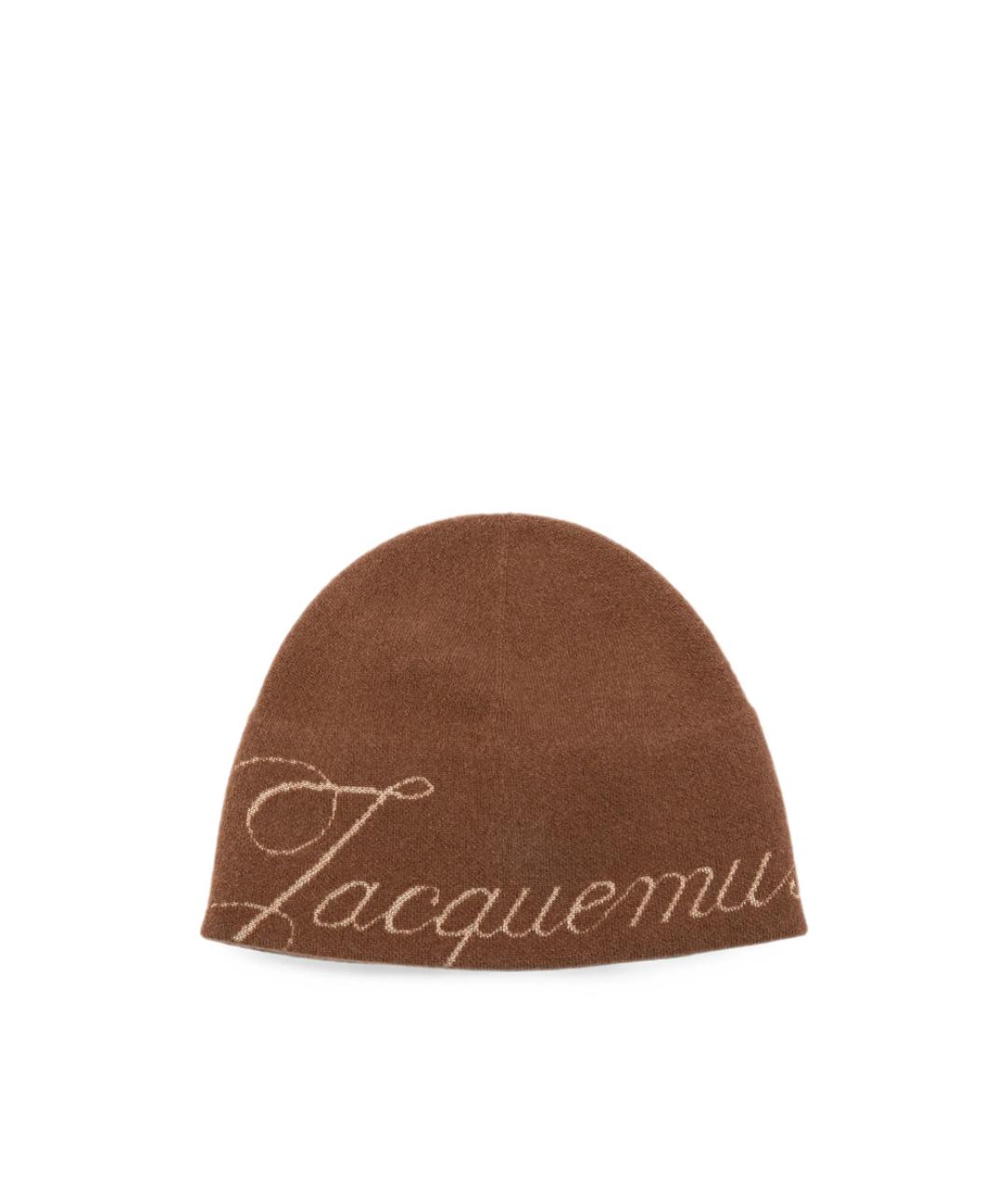 JACQUEMUS Коричневая кашемировая кепка/бейсболка, фото 1