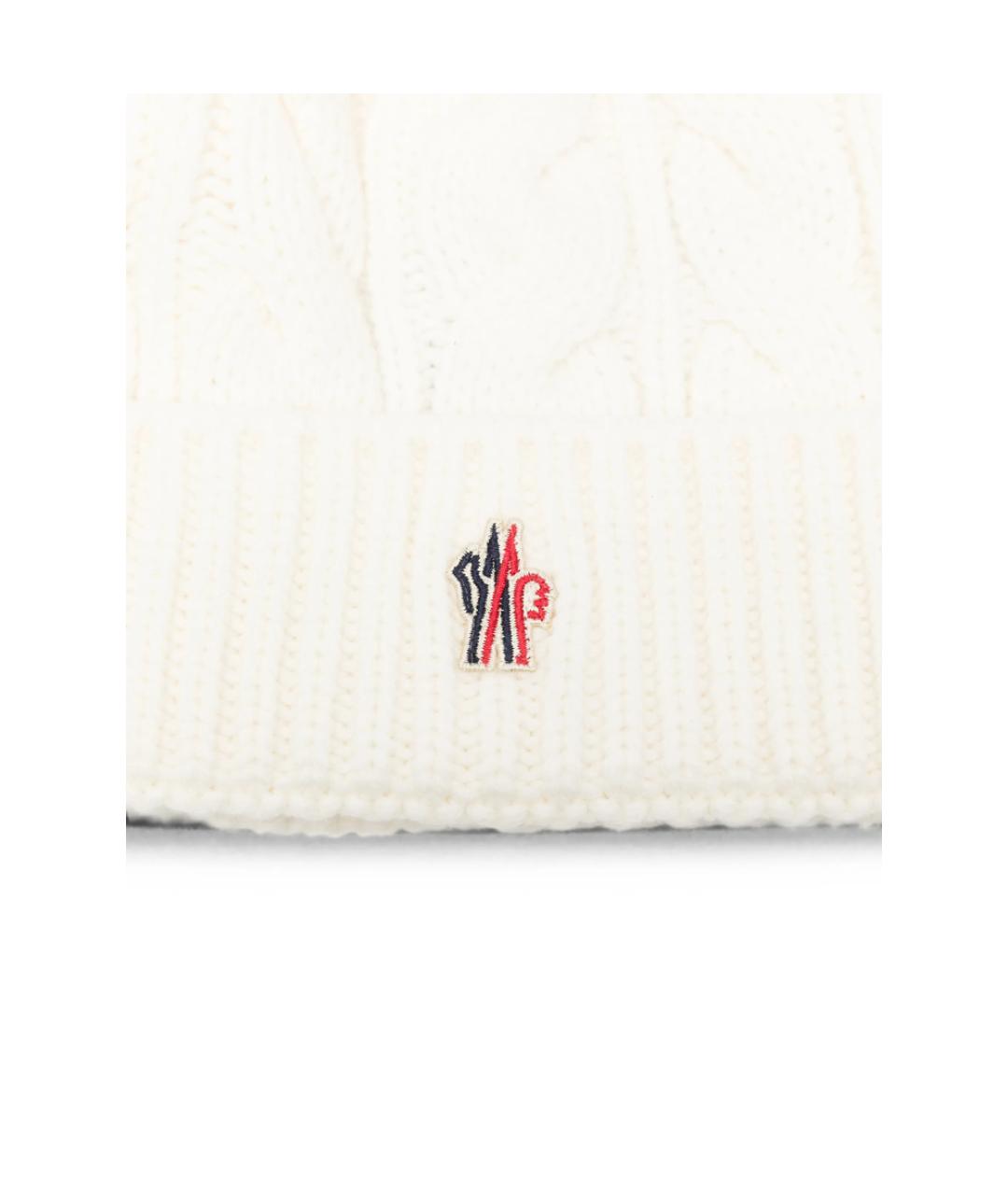 MONCLER GRENOBLE Бежевая шапка, фото 3