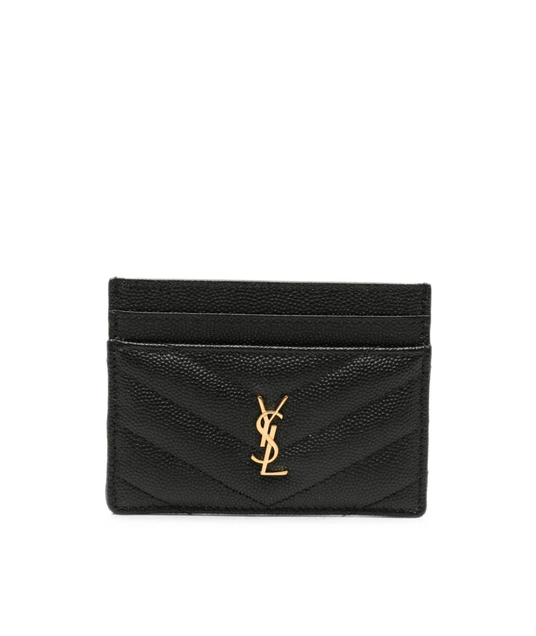 SAINT LAURENT Черный кардхолдер, фото 1