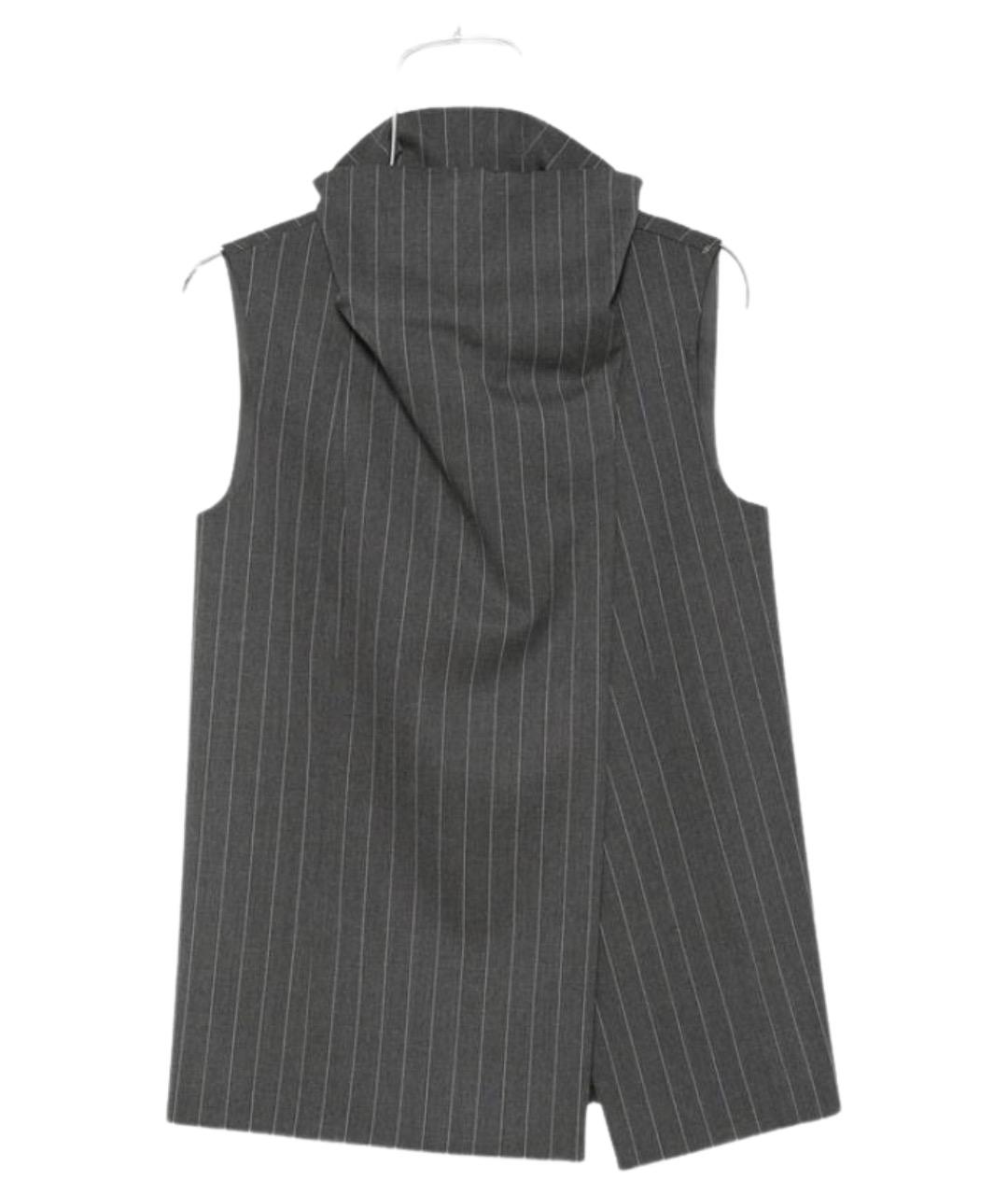 SPORTMAX Серая полиэстеровая жилетка, фото 1