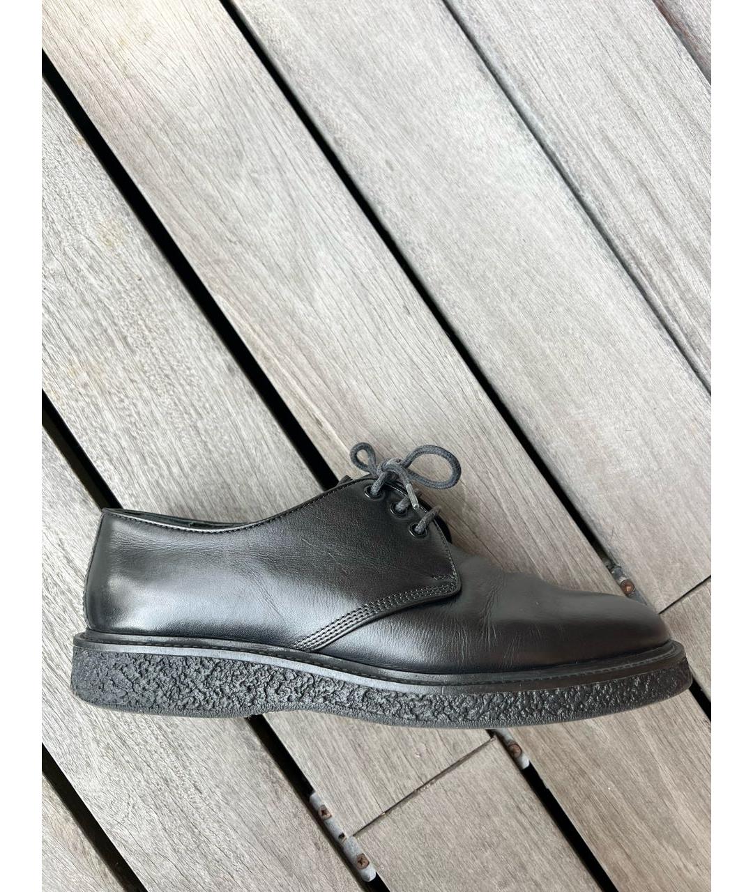 SAINT LAURENT Черные кожаные низкие ботинки, фото 5