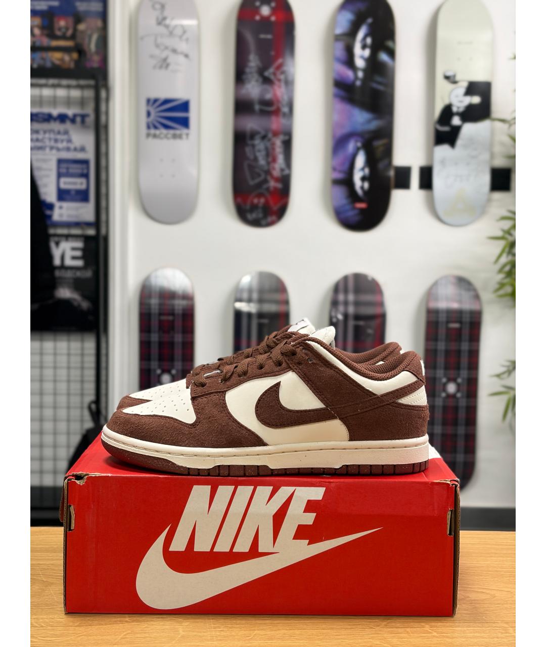 NIKE Коричневые замшевые кроссовки, фото 6