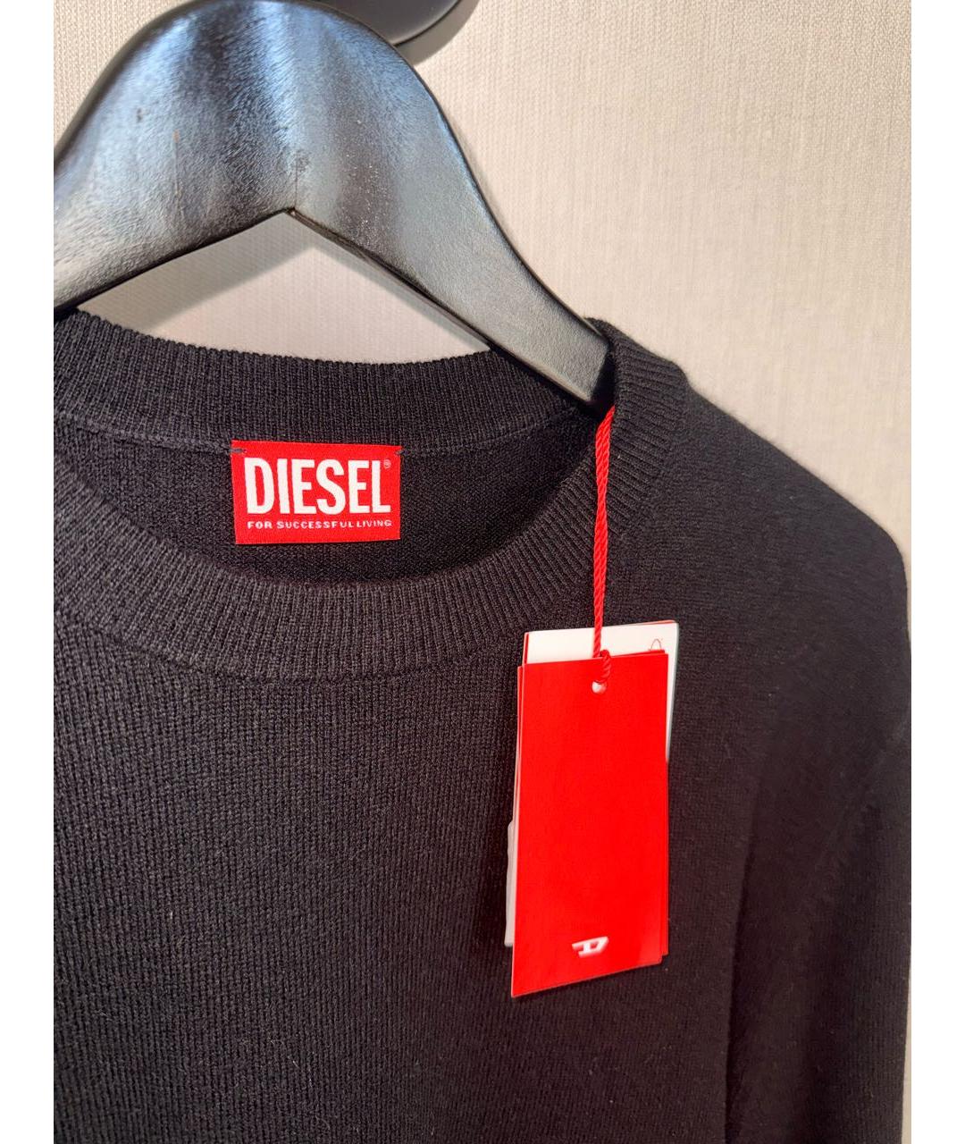 DIESEL Черный шерстяной джемпер / свитер, фото 3