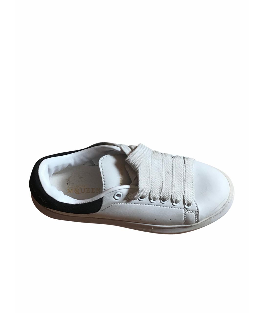ALEXANDER MCQUEEN Белые кожаные кроссовки, фото 1