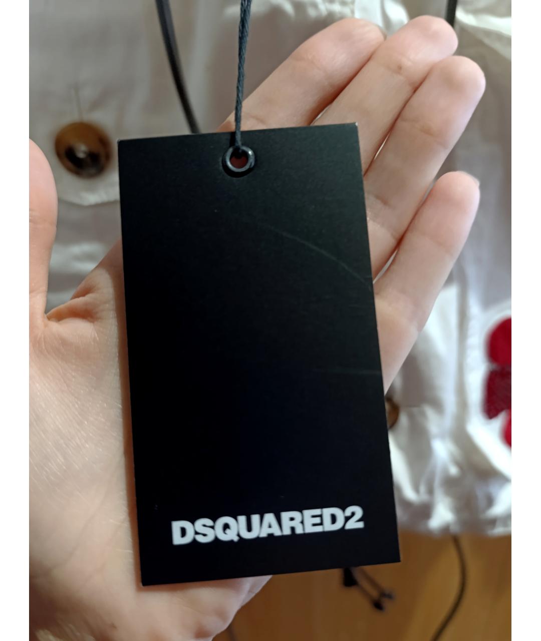 DSQUARED2 Белая хлопковая парка, фото 2