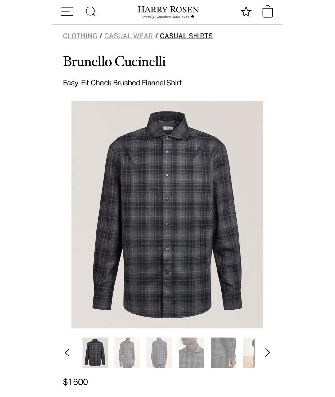 BRUNELLO CUCINELLI Темно-синяя хлопковая кэжуал рубашка, фото 7